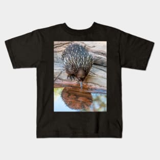 Echidna Enjoying A Cool Drink Kids T-Shirt